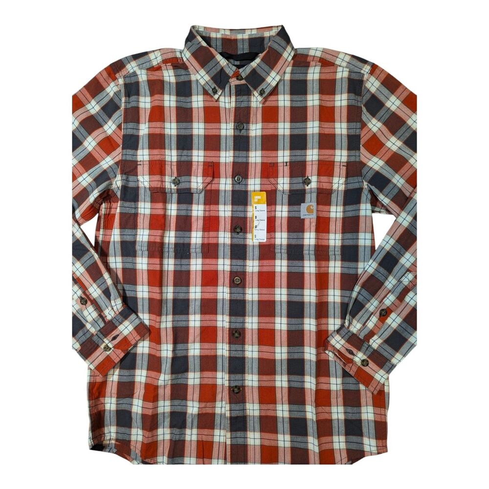 Carhartt NWT Loose Fit Midweight Chambray Long Sleeve Shirt Men’s SMALL 104910